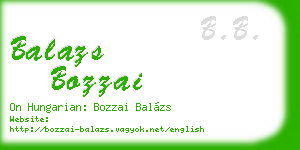 balazs bozzai business card